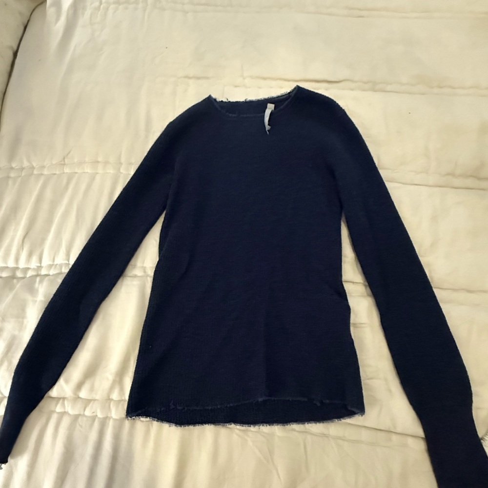 Navy Long Sleeve Sweater Vince